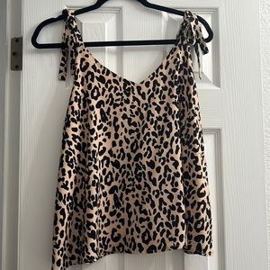 Cheetah print,  size medium blouse